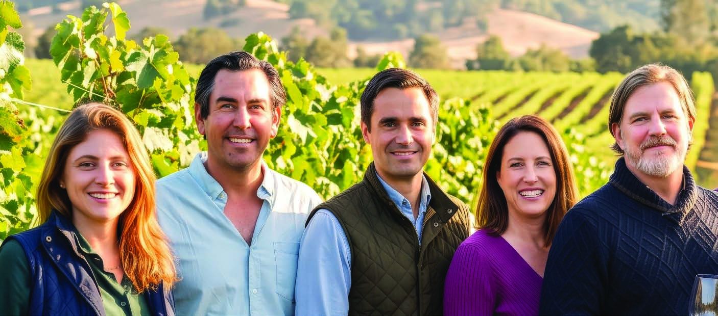 Napa Valley winemakers standing in a vineyard